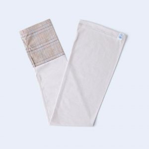 tet. sunny cloth check cuff　brown & gray beige