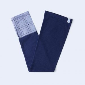 tet. sunny cloth check cuff　light blue & navy
