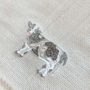 12animals（トゥエルブアニマルズ）　ウシ　刺繍