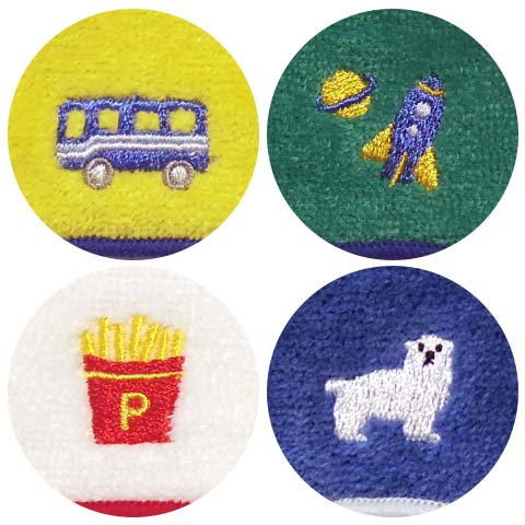 伊織オリジナル　pokke ポッケ　キッズハンカチ　刺繍